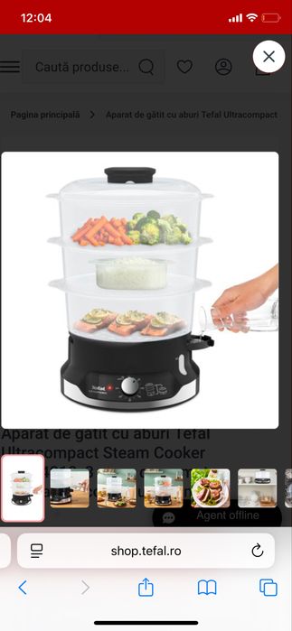 Tefal aparat de gatit cu abur pe 3 etaje