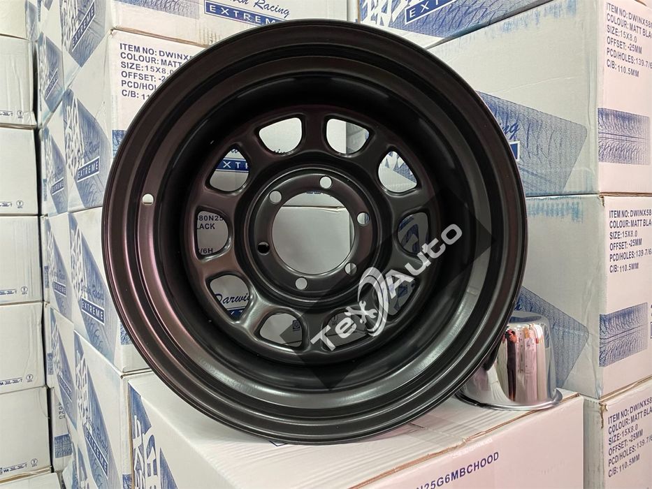 15х8.0 J 6x139.7 ET - 25 Минусови Стоманени Джанти за Offroad