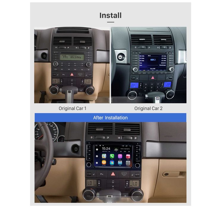 VW Touareg  T5  Multivan – Android 14 мултимедия DSP CarPlay навигация