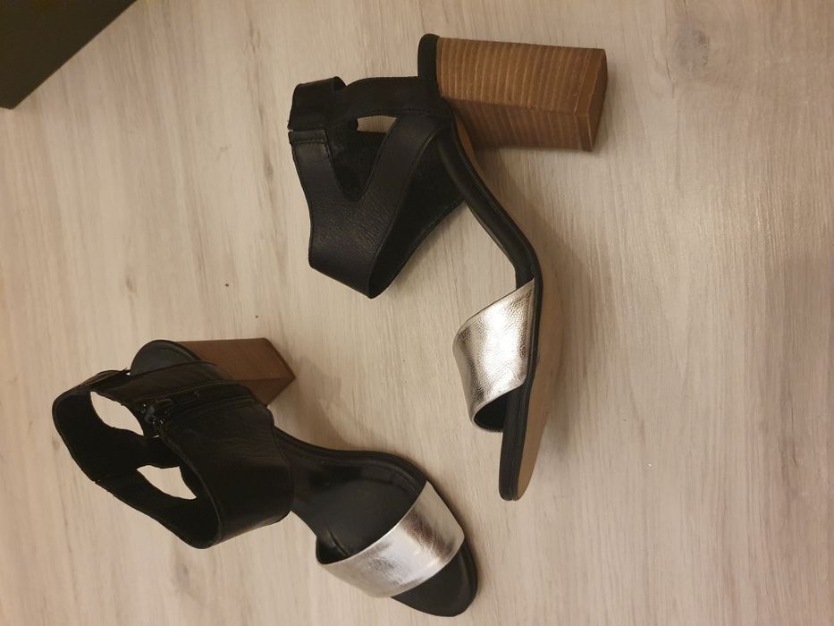 Sandale noi, piele naturală, Bagatt