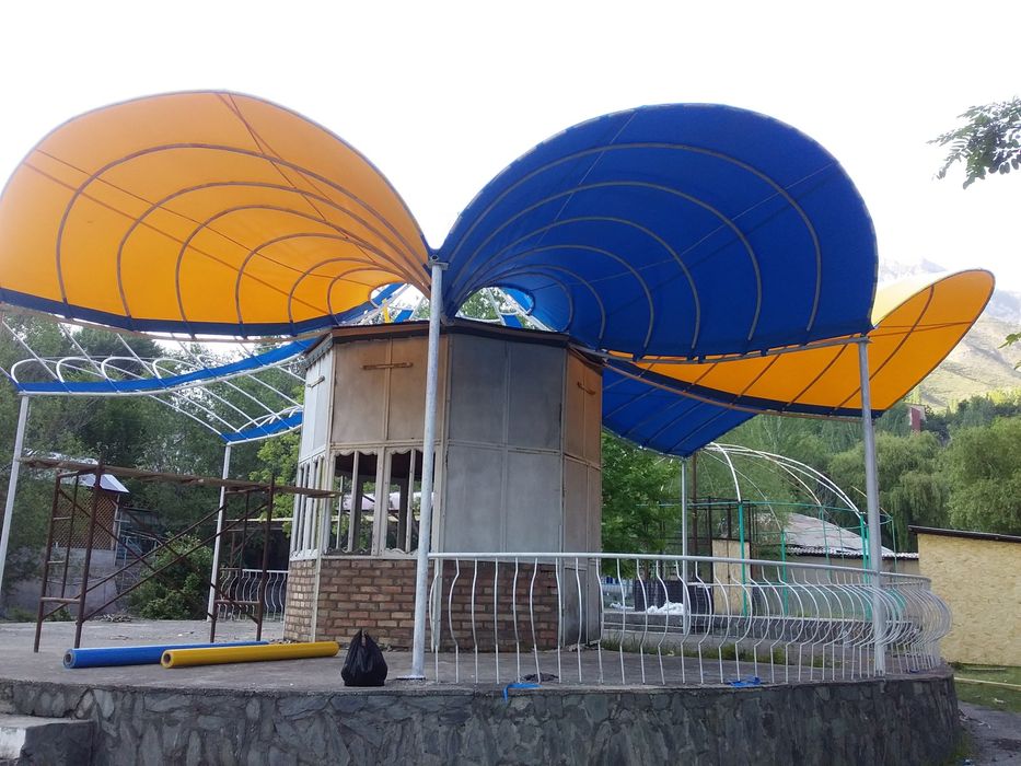 Банер тент установка Баннер сетка солнца защита установка