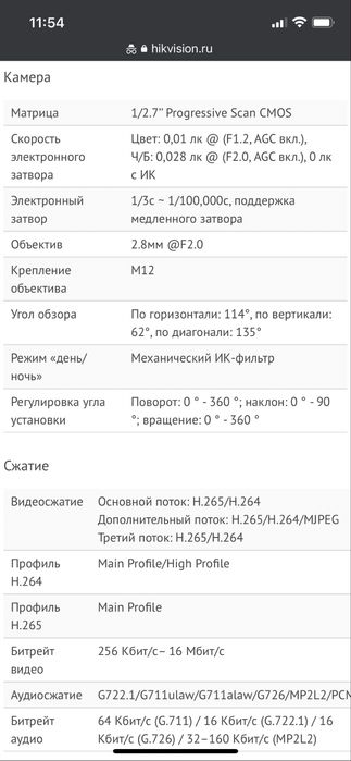 Камеры видеонаблюдения Hikvision