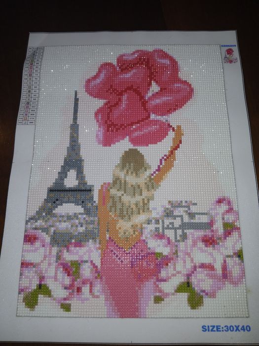 Ръчно изработена картина – Diamond Painting (Айфелова кула) 
Продав