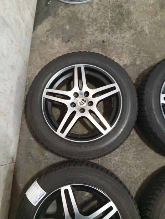 Jante 16 prindere 5x100 Skoda vw Seat +anvelope 185/60/16 iarna