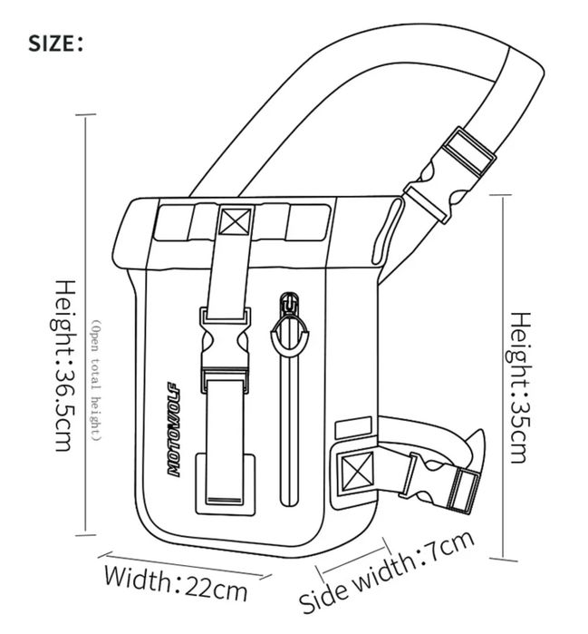 Geanta picior Motowolf impermeabila moto atv