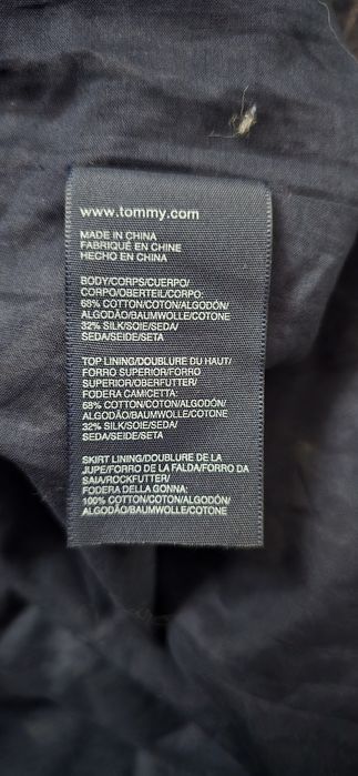 Rochie de vară Tommy Hilfiger(bumbac+mătase)