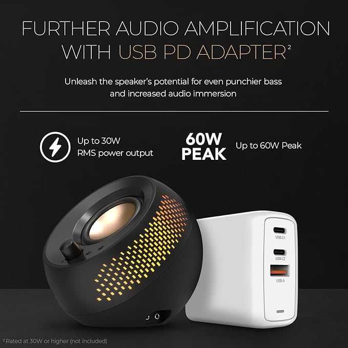 Озвучителна система reative Pebble X Plus, 2.1, USB-C, RGB подсветка