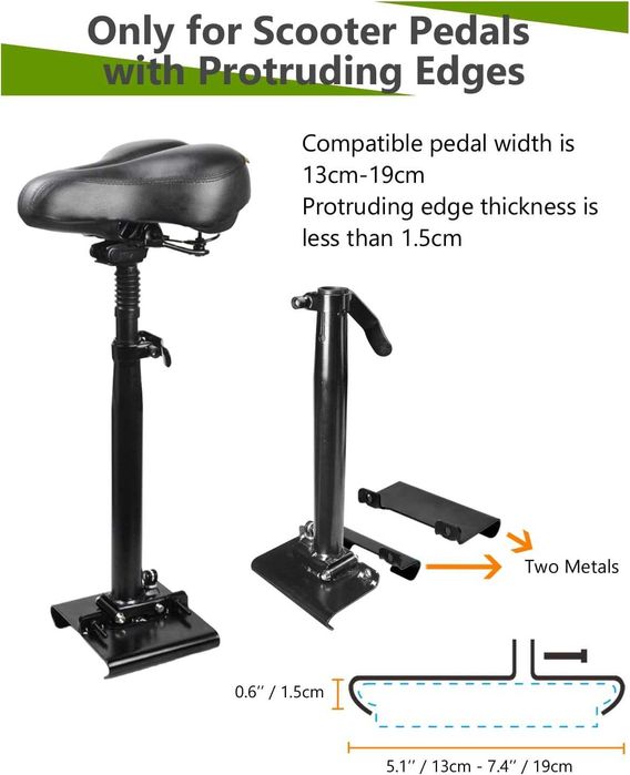 Scaun Trotineta Electrica KALLAK Universal Reglabil Sezut Moale cu Suspensie Compatibil Segway Ninebot Max G30P Gotrax GXL V2 Pliabil Negru