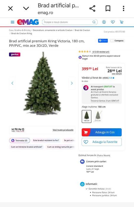 Vând Brad Crăciun 3D