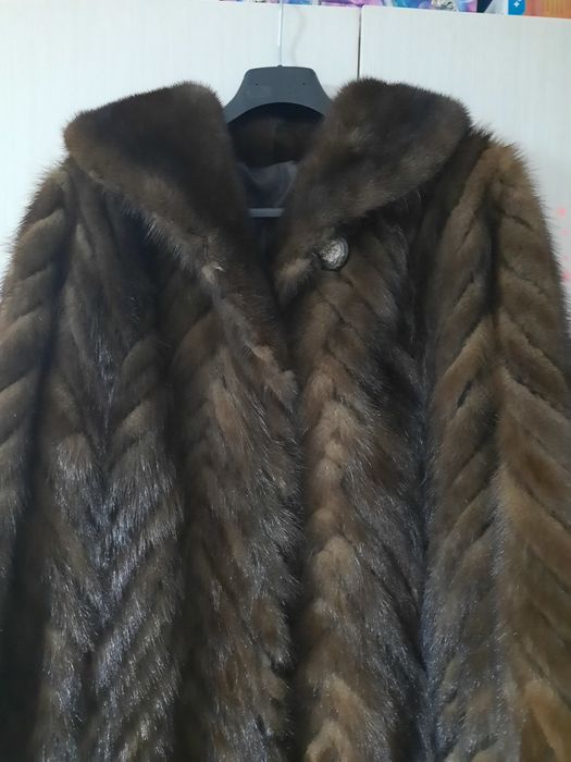 Haină lunga din  blana naturala de nurca
