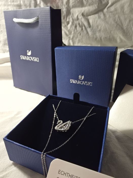 Lanț Swarovski White Swan(moving wing)
