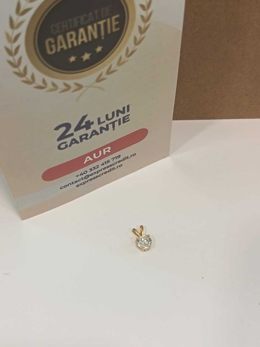 (AG41) Pandantiv aur, 18K b51340 Certificat de garantie