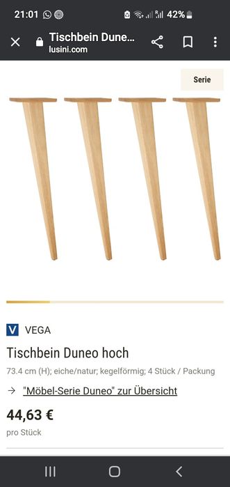 Masa/mese cu picioare stejar masiv