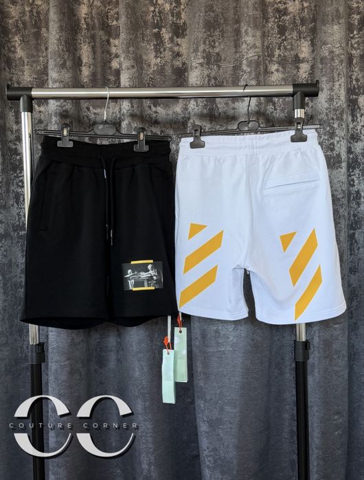 Pantaloni Scurți OFF-White Caravaggio Diagonal S/S • Calitate TOP
