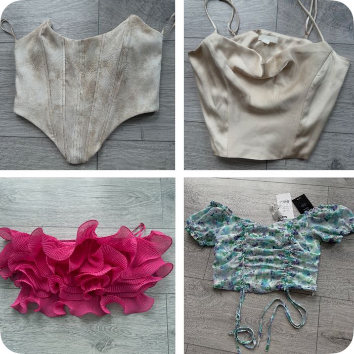 Къси топове/потници/ на Zara, Bershka, H&M