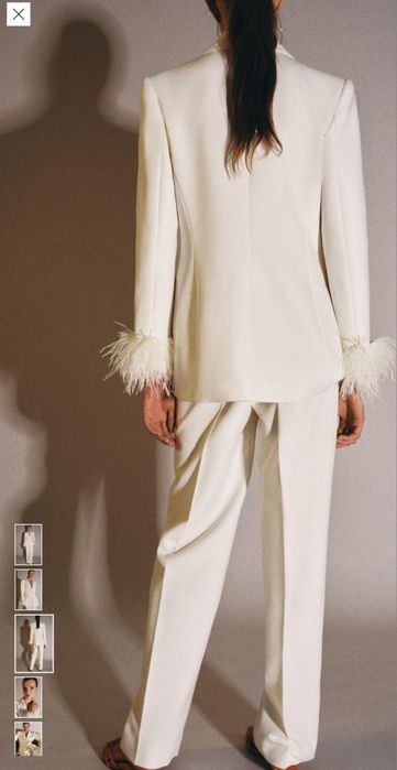 Костюм с пера ZARA в розово червено и екрю