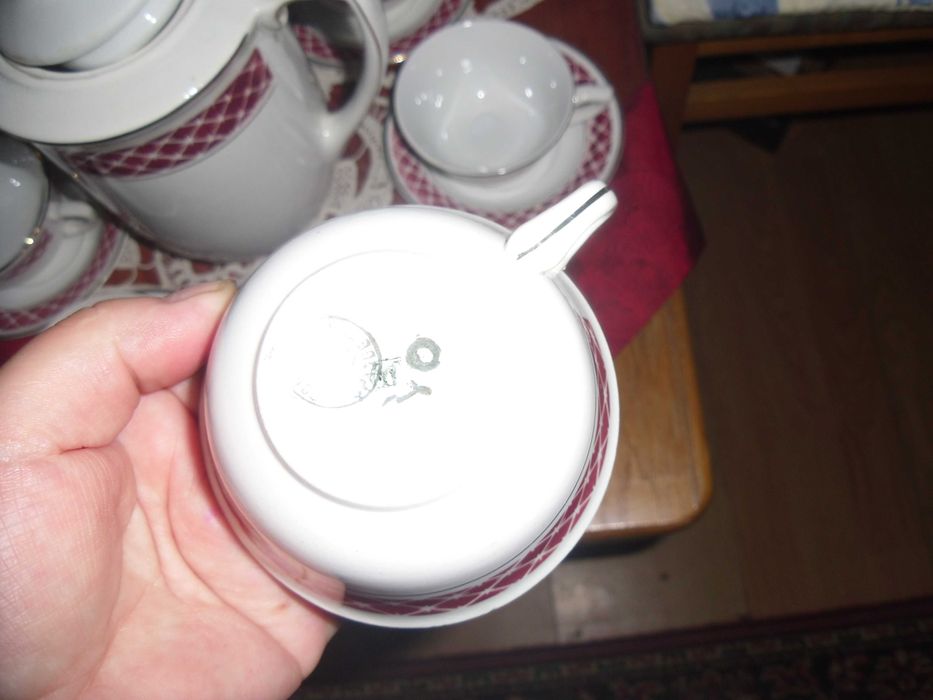 serviciu cafea  portelan plonez vechi .