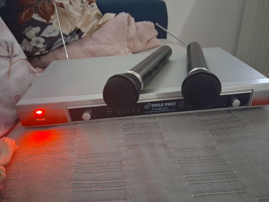 Sistem karaoke cu doua microfoane