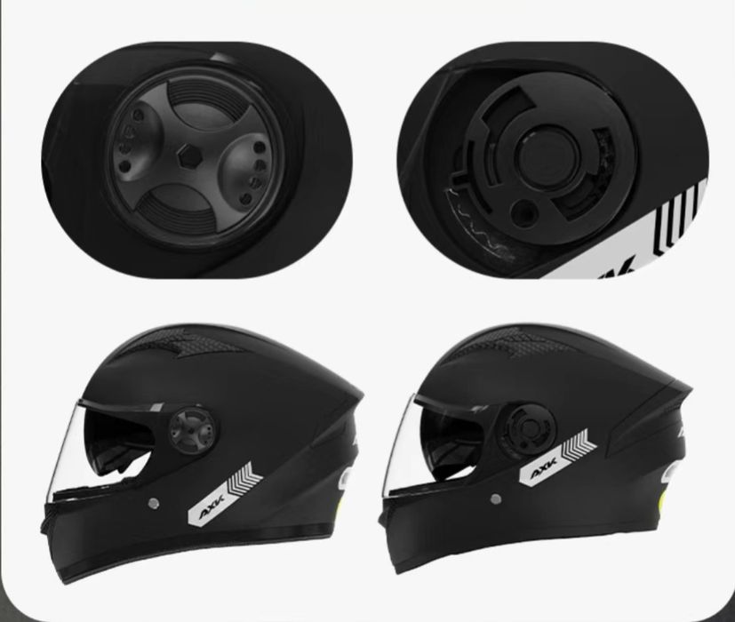 Мотошлем черный ##