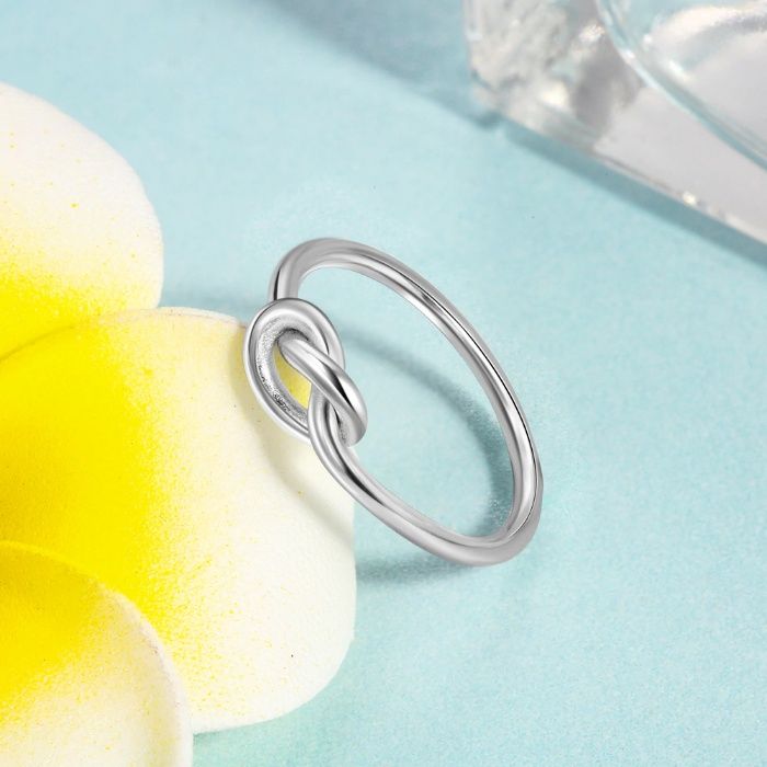 Посребрен пръстен 925 - Възел