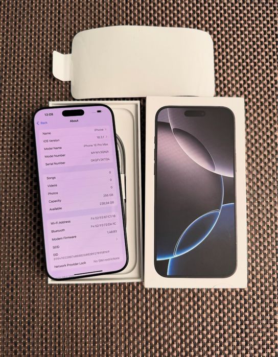 Vand Iphone 16 Pro Max 256GB