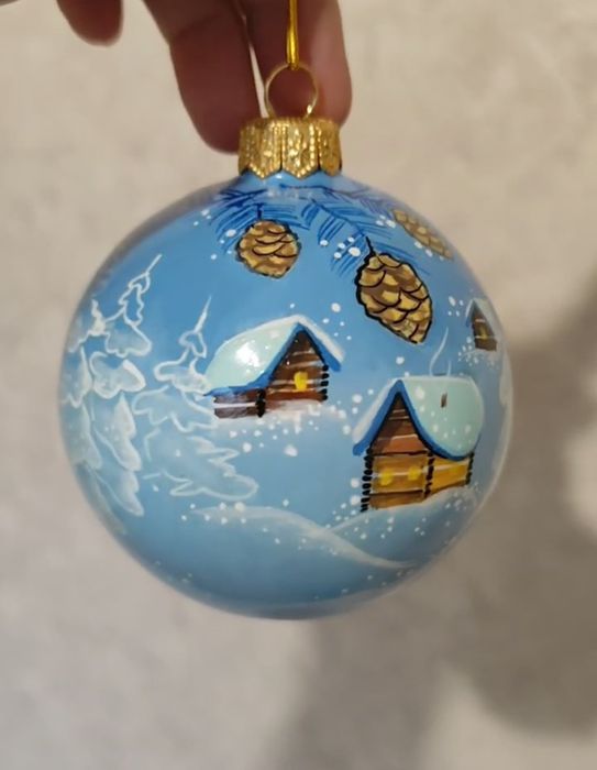 Игрушка ёлочная "Снегирь на рябине"