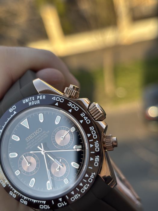 Seiko Mod Mecanism Seiko VK63 Hybrid Caramel Mocha
