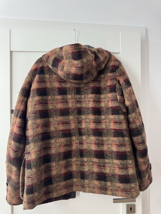 Palton lung cu carouri