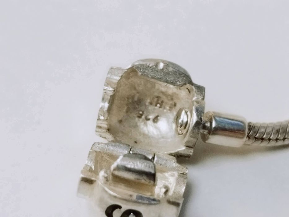 Bratara veche din argint de 925 si charms, SPINNING, HHN, copii