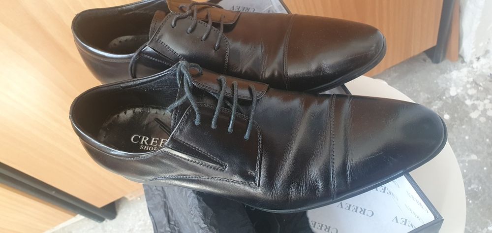 Pantofi negri piele naturala bărbați mărime 40
