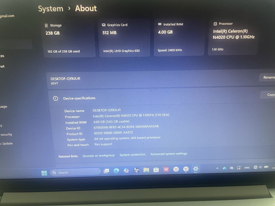 Ноутбук Lenovo IdeaPad 1 15IGL7