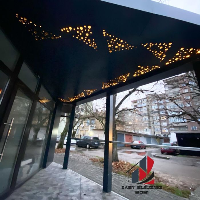 Монтаж на фасади от еталбонд, hpl, керамика