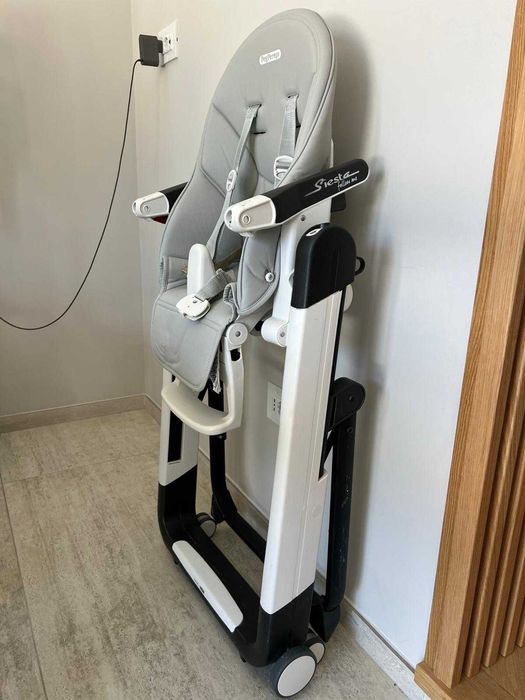 Scaun de masa 2in1 Peg Perego Siesta Follow Me, 0-15 Kg, Ice, Gri