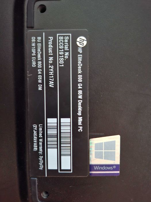 Компютър HP EliteDesk 800 G4 Desktop Mini (DM) 65W