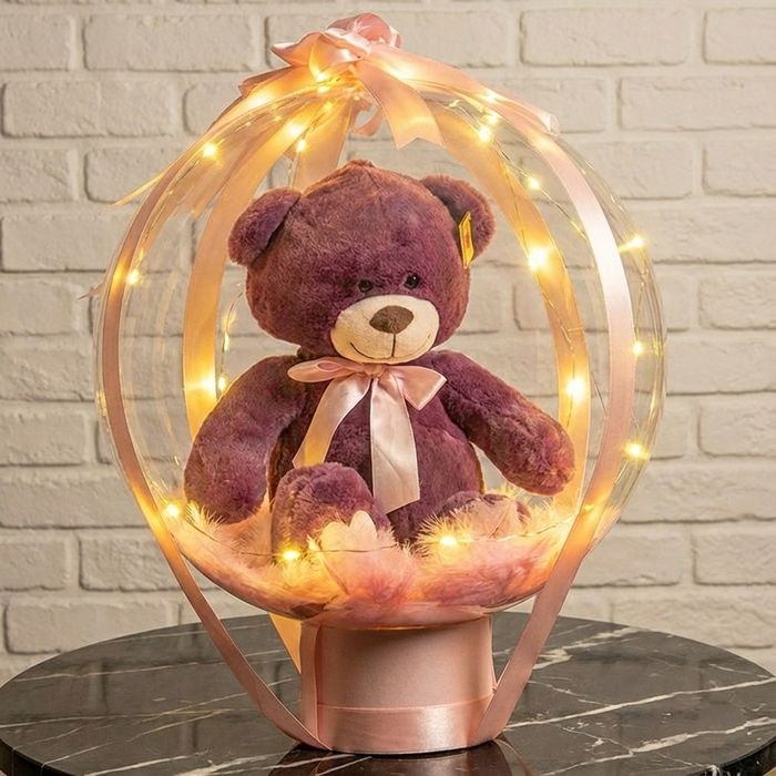 Продам мишку в шаре подарок с музыкой