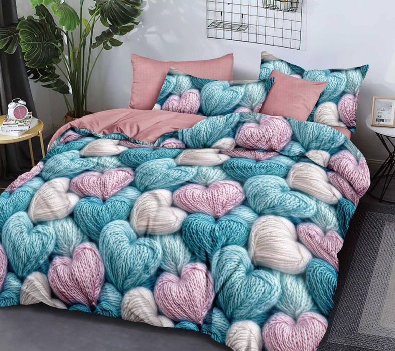 Lenjerie de pat finet 6 piese cu cearceaf pe elastic