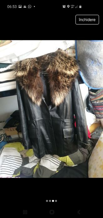 Cojoc din piele naturala si blana marimea 46