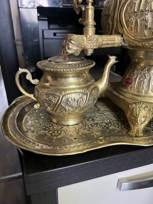 Set pentru ceai turcesc din alama/bronz samovar