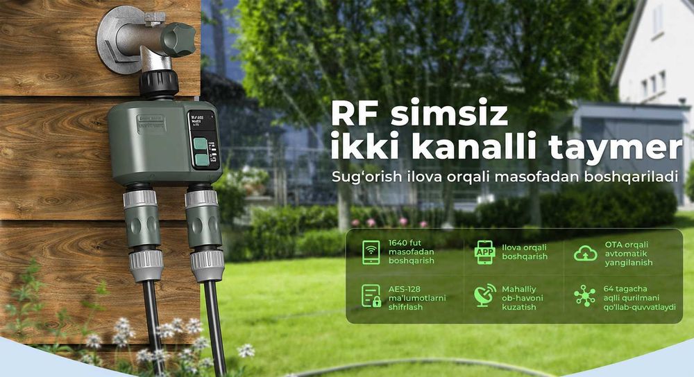 Wi-Fi boshqaruviga ega aqlli sug'orish taymeri, sug'orish dasturchisi