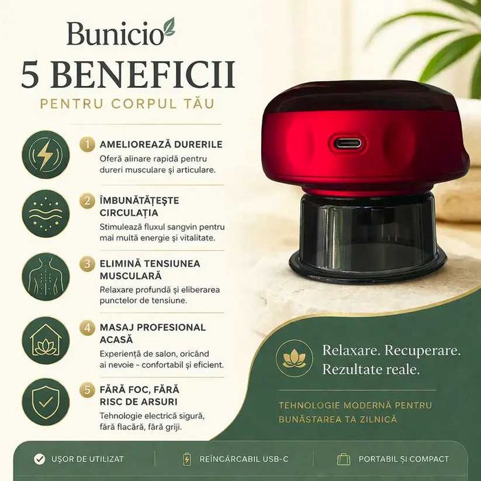 Ventuză inteligentă de masaj Bunicio