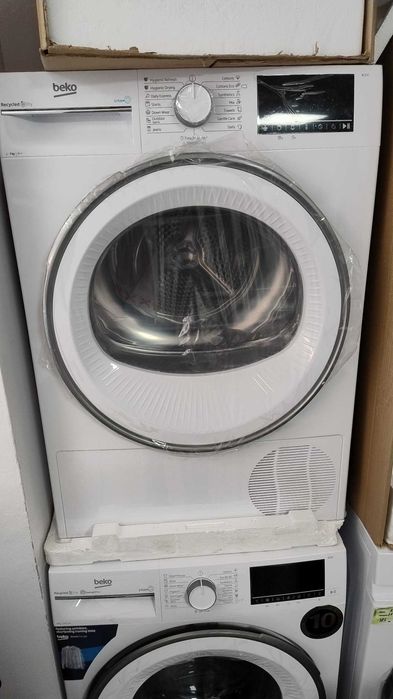 *ПРОМО* Комплект Пералня 8 кг и Сушилня с термопомпа 7 кг Beko-Беко