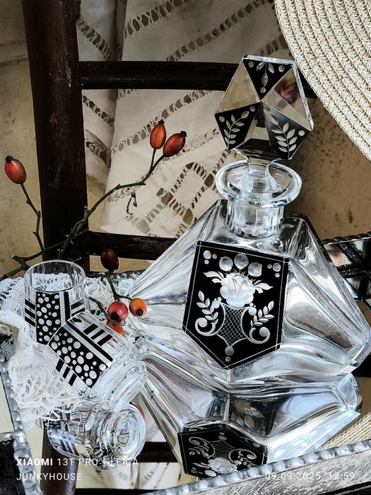 Кристална гарафа с 4 Paldа  Чехословакия