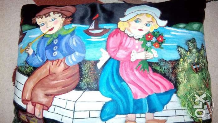 Perna pictata manual pe matase, model unicat!