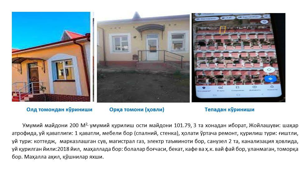 Кибрай тумани Бирдамлик мфйда 2 сотихди намунали уй [коттедж] сотилади