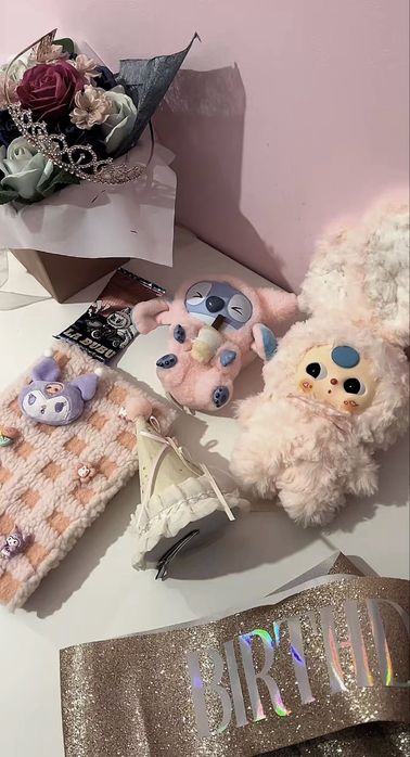Cute gift set для девушки игрушки, букет, аксессуары