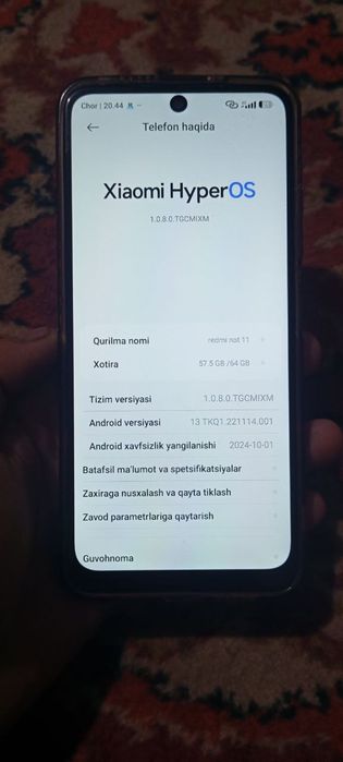 Redmi not 11 oʻzi