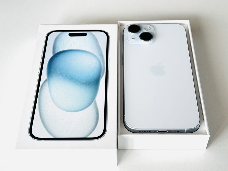 Iphone 15 128GB Blue 100% Батерия! Гаранция 6 месеца