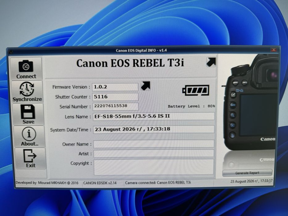 DSLR Canon EOS 600D (Rebel T3i) – Отлично състояние!