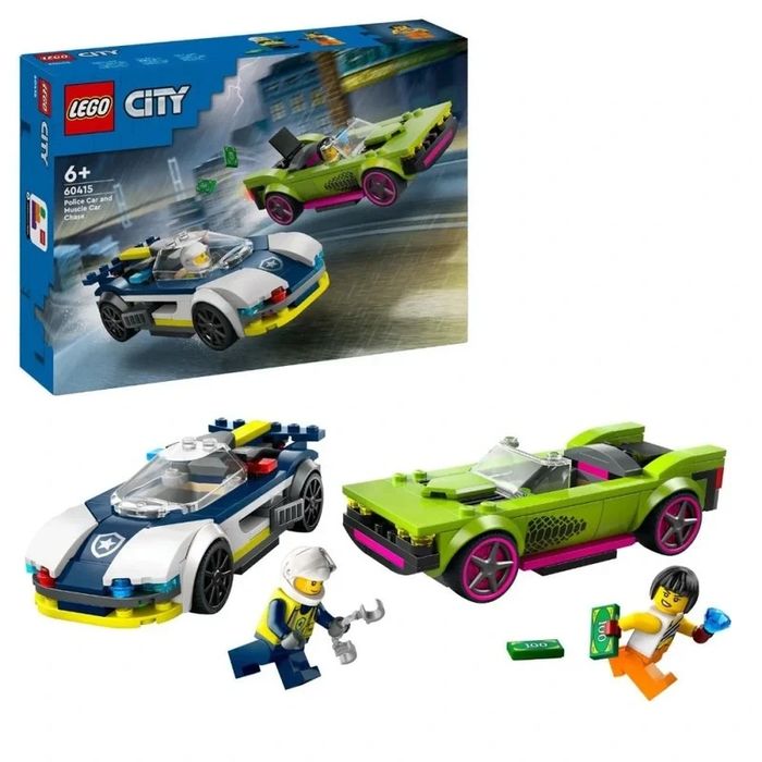 LEGO® City - Urmarire cu masina de politie si masina puternica (60415)