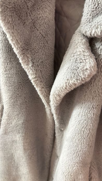 Шуба серая до колен